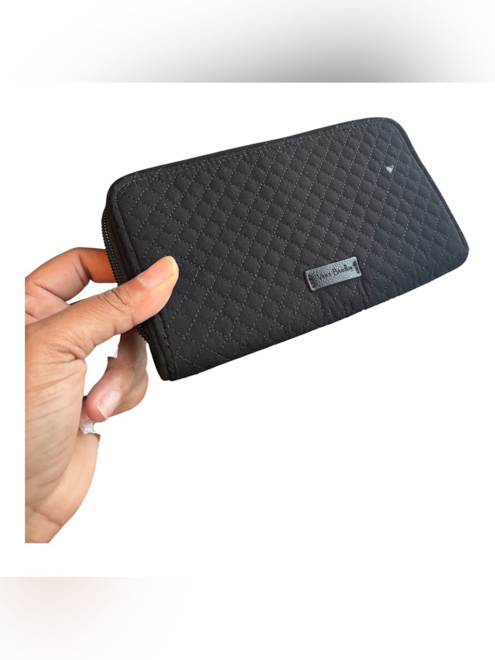 Vera Bradley Black Quilted Zip Wallet